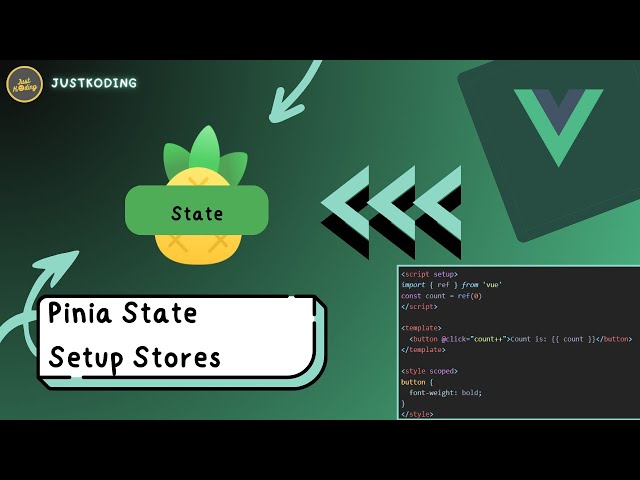 VUE 3 Untuk Pemula #24 | Membuat State Stores Menggunakan PINIA (Setup Stores)