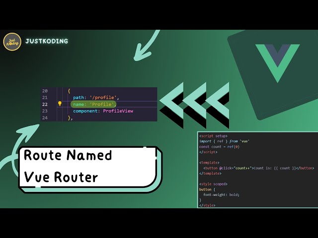 VUE 3 Untuk Pemula #16 | VUE ROUTER Route Named