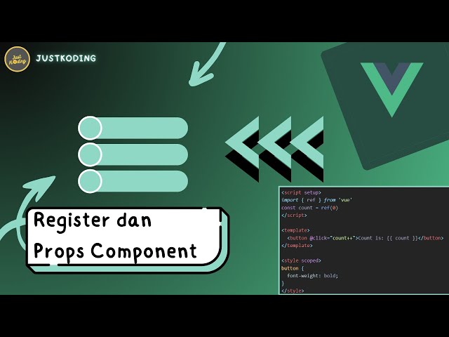 VUE 3 Untuk Pemula #11 | Register dan Props Component